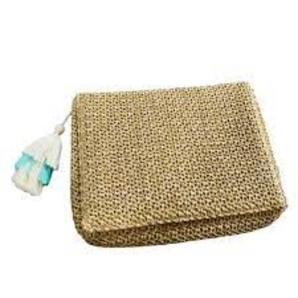 PHILOSOPHY Summer Boho Paper Straw Tassel Clutch Clutch